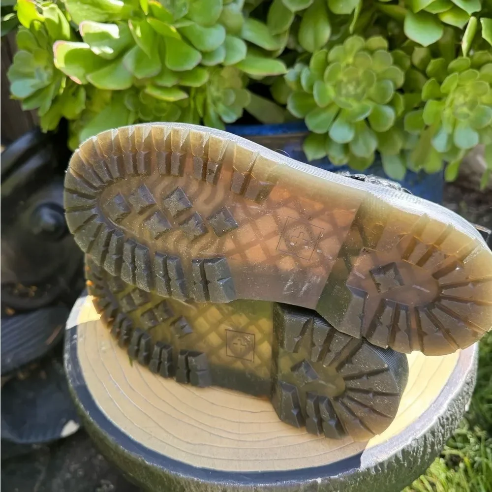 Black Slip-On Shoe with Yellow Heel Accent